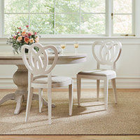 Chaise de salle à manger en bois massif sculpté avec dossier creux, siège rembourré en tissu de luxe, pour restaurant et maison