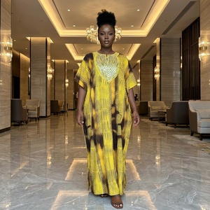 Nouvelle <span class=keywords><strong>Robe</strong></span> <span class=keywords><strong>Longue</strong></span> Ample Femme Musulmane Imprimé Ethnique Africain Grande Taille pour Soirée – Collection Été - Product Image 6