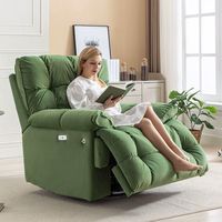 Meilleure vente Chaise pivotante inclinable Chaise inclinable simple en tissu doux Chaise inclinable Canapé Chaise berçante Salon pour la maison Meubles de loisirs