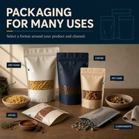 Sacs d'emballage alimentaire en plastique laminé en aluminium de qualité alimentaire, scellés sur trois côtés, sous vide, jetables, thermoscellables