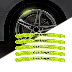 Marking Pvc Sheet Bicycle Tire Wheel Fluorescent Reflector Rim Security Decal Reflective Sticker