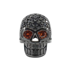 Testa del cranio Borda il Distanziatore Pavimenta CZ di Fascino per il Braccialetto In Ottone Connettore Gioielli FAI DA TE Bead Per Le Donne Degli Uomini Dei Monili Del Braccialetto Accessori - Product Image 4