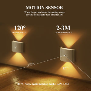 Moderne Smart Home Deko USB Wiederaufladbare Innen-Wandleuchte Nordischer Bewegungssensor Kabellose Magnetische Treppen-Nachttisch-LED-Nachtlichter - Product Image 4