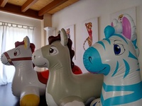 Cheval sauteur - Cheval gonflable à sauter, jouet animal rebondissant en caoutchouc à monter pour enfants/tout-petits