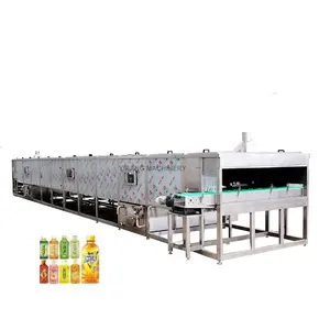 Automatic continuous spray type tunnel pasteurizing and cooling machine bottle fruit juice pasteurization machine