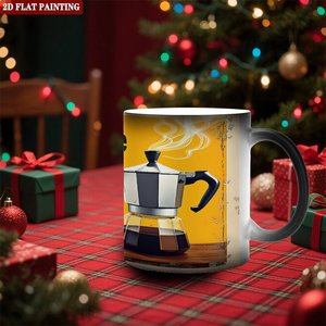 Modern Home Tabletop Magic Mug 11oz Frosted Black <b>Ceramic</b> Heat Sensitive <b>Cup</b> - Product Image 2