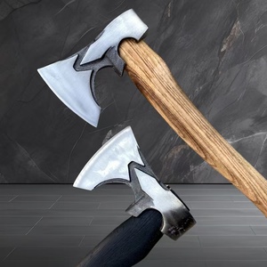 Hache de <span class=keywords><strong>Bushcraft</strong></span> de qualité industrielle avec manche <span class=keywords><strong>en</strong></span> bois, lame étroite de polissage complète pour le camping forestier, but de <span class=keywords><strong>survie</strong></span> - Product Image 4