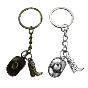 Portachiavi Retrò da Cowboy con Cavallo, Cappello e Stivali, in Lega, da Uomo, per Accessori Borsa, Gioielli Fai da Te, Regali, Anello Portachiavi Western - Product Image 6