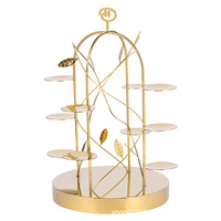 Présentoir à desserts à trois niveaux en acier inoxydable, style européen, pour le thé de l'après-midi, plateau à fruits, présentoir à gâteaux, pour les pauses thé, buffet d'hôtel, froid
