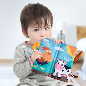 Jouets en tissu plissé personnalisés SeaMind pour bébés, lavables, en forme d'animaux, avec queue douce, pour l'éveil sensoriel précoce, <span class=keywords><strong>livre</strong></span> en tissu unisexe, 3-6 <span class=keywords><strong>mois</strong></span> - Product Image 3
