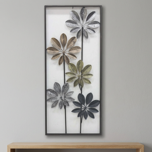 Arte de pared de hierro negro antiguo, estilo indio moderno, diseño de hoja de árbol abstracto, jarrón de pared decorativo de larga duración para el hogar Vertical - Product Image 4
