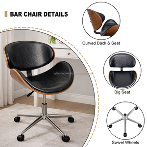 Nuovi Sgabelli da Bar SYT in Guscio Intrecciato, Lussuosi per Boutique Bar, Portata 150kg, Facili da Pulire, Girevoli per Enoteca - Product Image 6