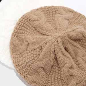 Nouvelle Collection Automne Hiver 2025 – Béret d'hiver épais à motif tressé au crochet pour femme élégante, idéal pour l'extérieur - Product Image 3