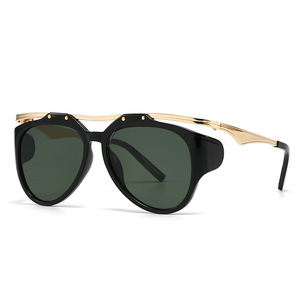 Gafas de Sol LMA LH165 de Marca de Lujo, Diseño Cuadrado, Moda para Mujer y Hombre, Montura Metálica Irregular, UV400, Alta Calidad 2024 - Product Image 3