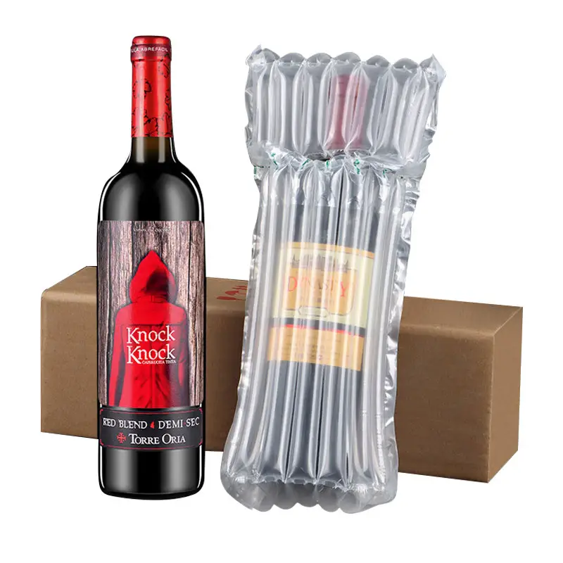 עמודת גז יין אדום הגנה על הובלת בקבוק בקבוק הגנה על כרית אוויר בולם זעזועים