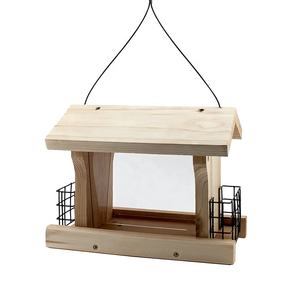 Mangeoire à oiseaux sauvages en bois pour décor de ferme maison d'oiseau en bois nichoir de sapin mangeoire à oiseaux suspendue boîte d'élevage en bois - Product Image 4