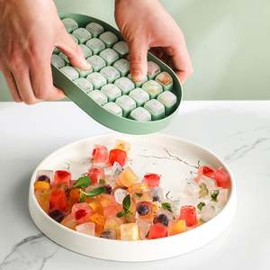 Stackable Ice <b>Cube</b> Trays with Lid & Bin, Ice <b>Cube</b> Mold Silicone Bottom Easy Press to Release Ice for Chilling Whiskey Coffee - Product Image 6