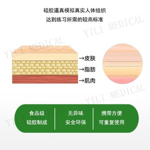 Normes d'examen pour étudiants en médecine, aides pédagogiques pour modèles médicaux, plaies cutanées simulées, sutures en silicone, coussinets cutanés - Product Image 5