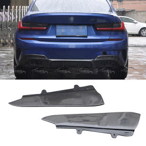 2019+ pour BMW G20 G21 <span class=keywords><strong>320i</strong></span> 325i 340i, séparateurs latéraux de pare-chocs arrière en carbone avec découpes d'échappement, état neuf - Product Image 4