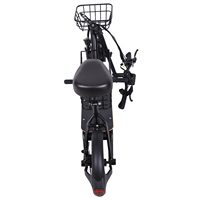 Trottinette électrique pliable noire et orange H14 600W 36V 10Ah 14 pouces pour adultes avec siège et panier