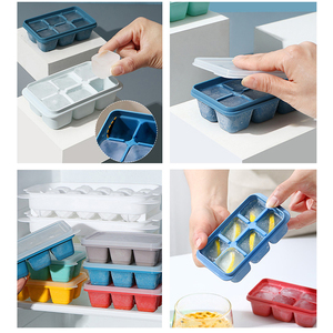 Benutzer definiertes Logo runde Silikon-Eiswürfel schale mit Deckel Umwelt freundliches BPA-freies Eisballform-PP-Material für gekühlte Getränke - Product Image 3