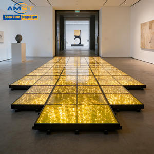 แผงพื้นเต้นรำ LED 3 มิติ รุ่น Gold/RGB Stars Infinity เชื่อมต่อแม่เหล็ก พร้อมคอนโทรลเลอร์ 408SD สำหรับงานแต่งงาน คลับ อีเว้นท์ ปาร์ตี้ และเวที - Product Image 1