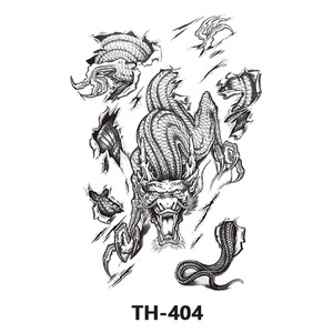 Autocollants de tatouage animaux totemiques premium 210x148mm, manchon de tatouage animal pour hommes - Product Image 2