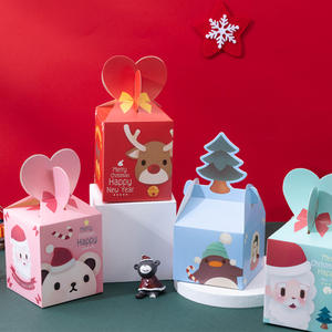 森苏热卖卡通圣诞纸盒圣诞礼物盒糖果饼干包装 - Product Image 2