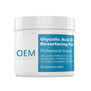 Almohadillas Exfoliantes con Ácido Glicólico al 20% OEM, Fuerza Profesional, 50 Almohadillas Texturizadas - Product Image 1