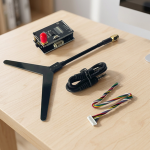 Récepteur vidéo FPV VRX longue portée 1.2G 1.3GHz 9 canaux en plastique avec sortie AV pour avions RC, drones, lunettes FPV et moniteurs - Product Image 1