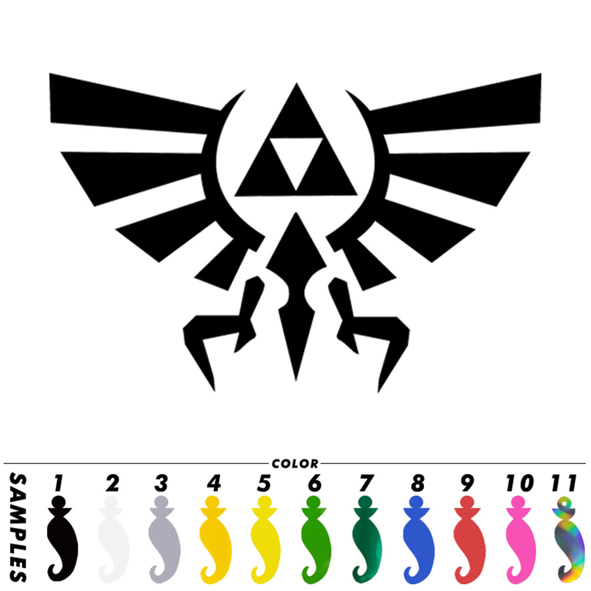 Zelda Triforce Logo Vinyl Decal – White, 5.5x4.7 Inches, For Car Windows, Laptops, Walls & More