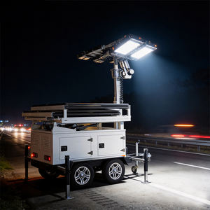 Remolque con paneles solares <span class=keywords><strong>de</strong></span> alta potencia, cámara inalámbrica y luz LED para sitios <span class=keywords><strong>de</strong></span> <span class=keywords><strong>trabajo</strong></span> al aire libre - Product Image 2