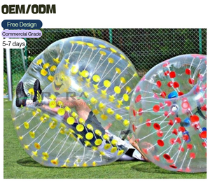 Ballon de football <span class=keywords><strong>gonflable</strong></span> à bulles personnalisé pour adultes en TPU/PVC, vente chaude 2026 - Product Image 1