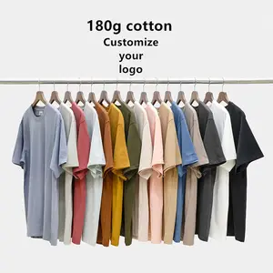 Оптовая продажа высокое качество и низкая цена sles 180gsm 100% прямо с фабрики, хлопковые Пустой Логотип цифровая печать на заказ, плотная Мужская футболка - Product Image 1