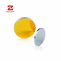Lentille convexe personnalisable pour machine laser CO2 avec revêtement doré, longueur d'onde 1064 nm, état neuf, miroirs laser en silicium compatibles OEM