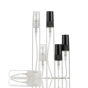 10ml clair Mini atomiseur brouillard flacon cylindre bouteille de <span class=keywords><strong>parfum</strong></span> en verre avec bouchon noir et sertissage cou pompe pulvérisateur vide échantillon vaporisateur - Product Image 6