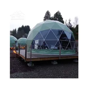 Venta directa de fábrica verde Glamping iglú Garden Camping carpa de cúpula geodésica