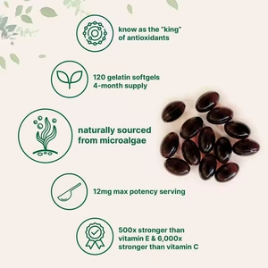 โรงงานดรอปชิปปิ้ง ผลิตภัณฑ์เสริมอาหารบริสุทธิ์สูง สารสกัดสาหร่ายแดงเรน แอสตาแซนธิน ซอฟต์แคปซูล แบบกำหนดเองได้ - Product Image 2