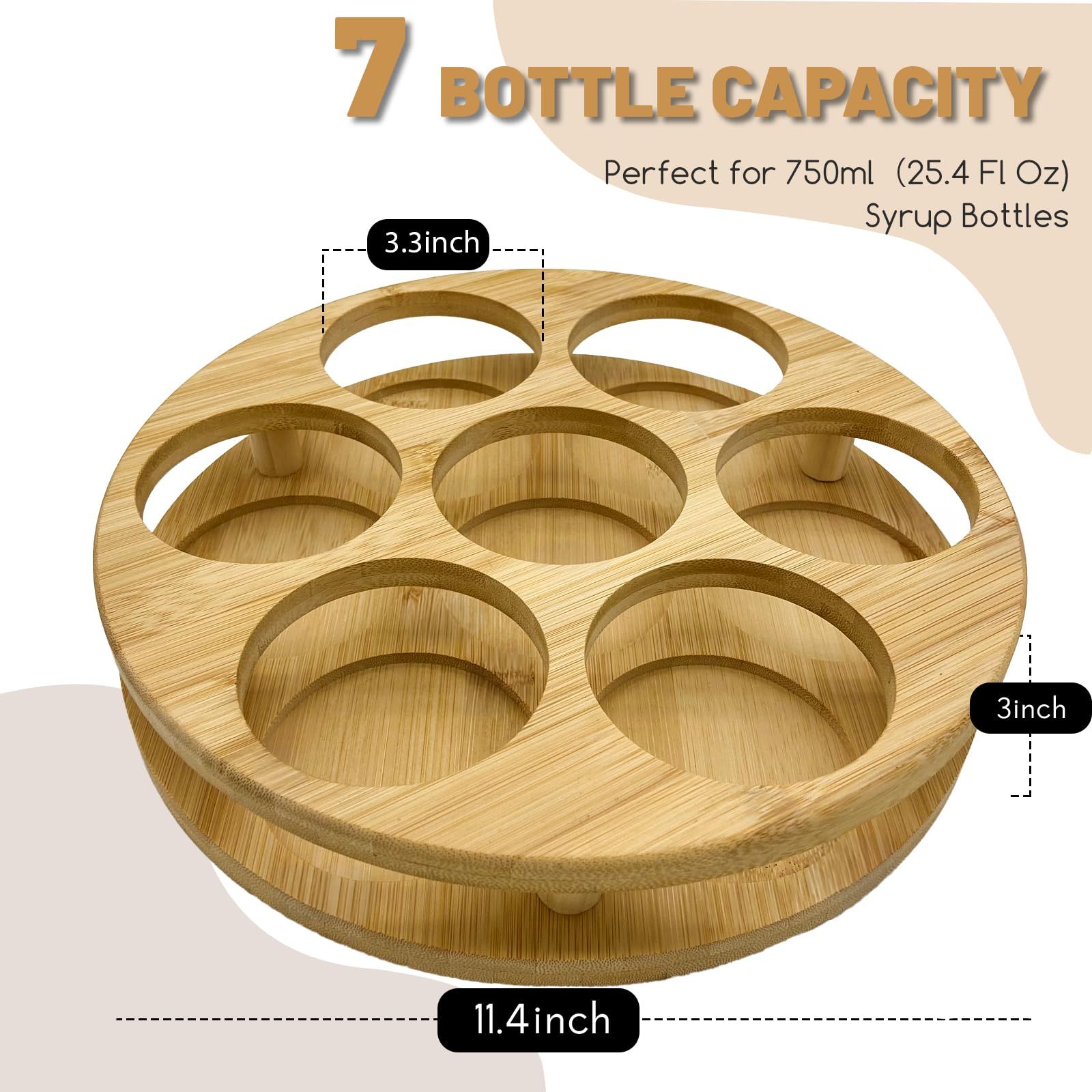 Support Rotatif Pour Sirop De Café – 8 Emplacements, Organisation Pratique Pour Bar Ou Maison - 3
