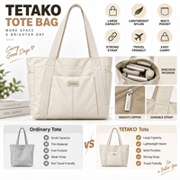 Sac fourre-tout en nylon léger personnalisé pour femmes, travail, voyage, shopping, grande capacité, sac à main à bandoulière, multi-poches