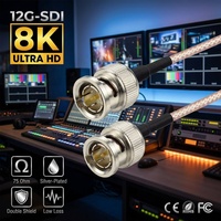 Câble coaxial BNC Annxin RG179 SDI 75 Ohm 12G 4K 8K pour vidéo HD, caméra de diffusion, moniteur CCTV - Vente en gros usine