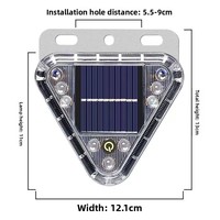 Feux de brouillard solaires anti-collision arrière pour camion, clignotants latéraux haute luminosité à fixation magnétique sans câblage