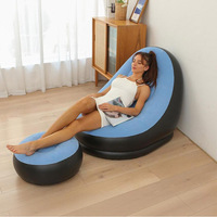 Canapé gonflable portable d'extérieur en PVC floqué pour la détente