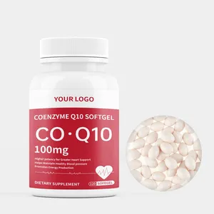 Venta directa de fábrica OEM ODM CoQ10 Cápsulas Salud del corazón Antifatiga Mejorar la fertilidad Salud Coenzima Q10 Cápsula de gelatina blanda