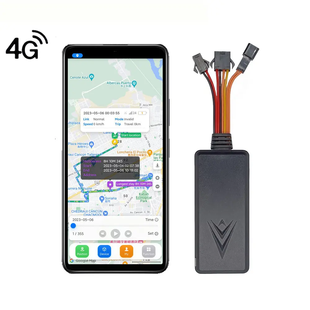 Localizador GPS de motocicleta SOS de combustible cortado para Android IOS dispositivo de seguimiento de motocicleta rastreador de ubicación GPS de coche