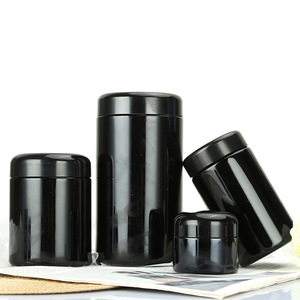 Frasco de Cristal Negro y Violeta a Prueba de Olores con Tapas Personalizables para Almacenamiento de Suplementos y Flores, Acabado Brillante/Mate con Impresión UV - Product Image 4