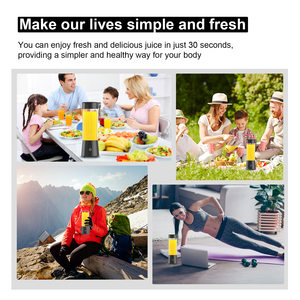 Direct Factory 400 ml USB C Rechargeable Mini Portable Personal Fruit Juicers Blender with 6 Blades Portable Blender - Product Image 6