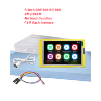Papan pengembangan ESP32-S3 LVGL dengan layar grafis LCD 5 inci, layar kapasitif, wifi, BLE, MCU