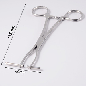 Surgical Steel <b>Piercing</b> Pliers Dermal Anchor Forceps Puncher <b>Clamp</b> for Septum Cartilage Belly Lip <b>Piercing</b> - Product Image 5