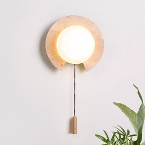 Lámpara de pared estilo japonés Wabi Sabi, LED E27 con interruptor, para dormitorio, sala de estar, entrada, pasillo, escalera, iluminación de fondo - Product Image 1